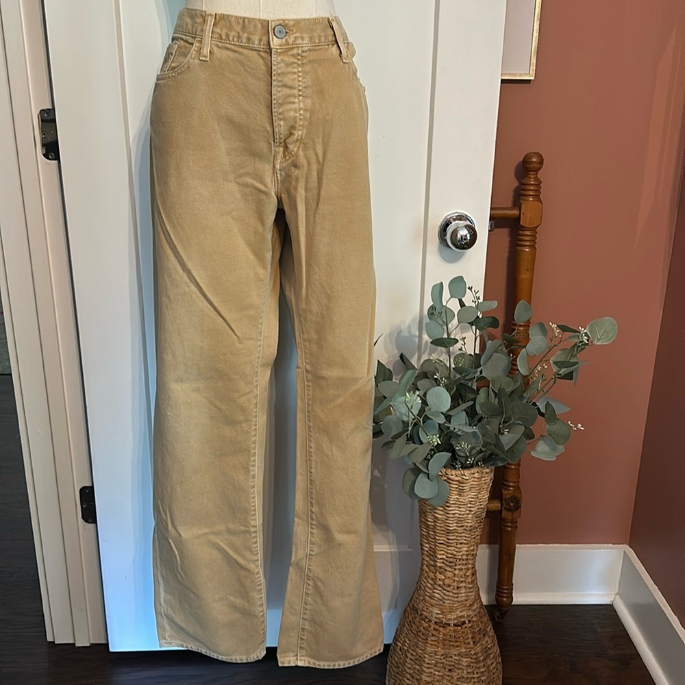 Vince Men’s Classic Slim Straight leg button fly bronze tan 38x34 denim jeans